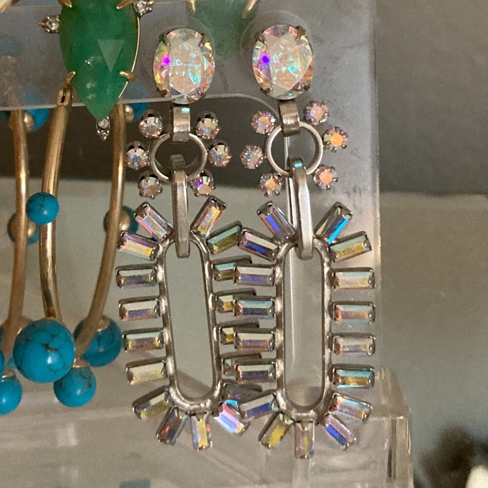 Elizabeth Cole Farren iridescent drop earrings